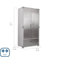 thumbnail image 3 of Seville Classics UltraHD Storage Cabinet with Bottom Drawer, 36” W x 18” D or 24” D x 72” H, 3 of 25