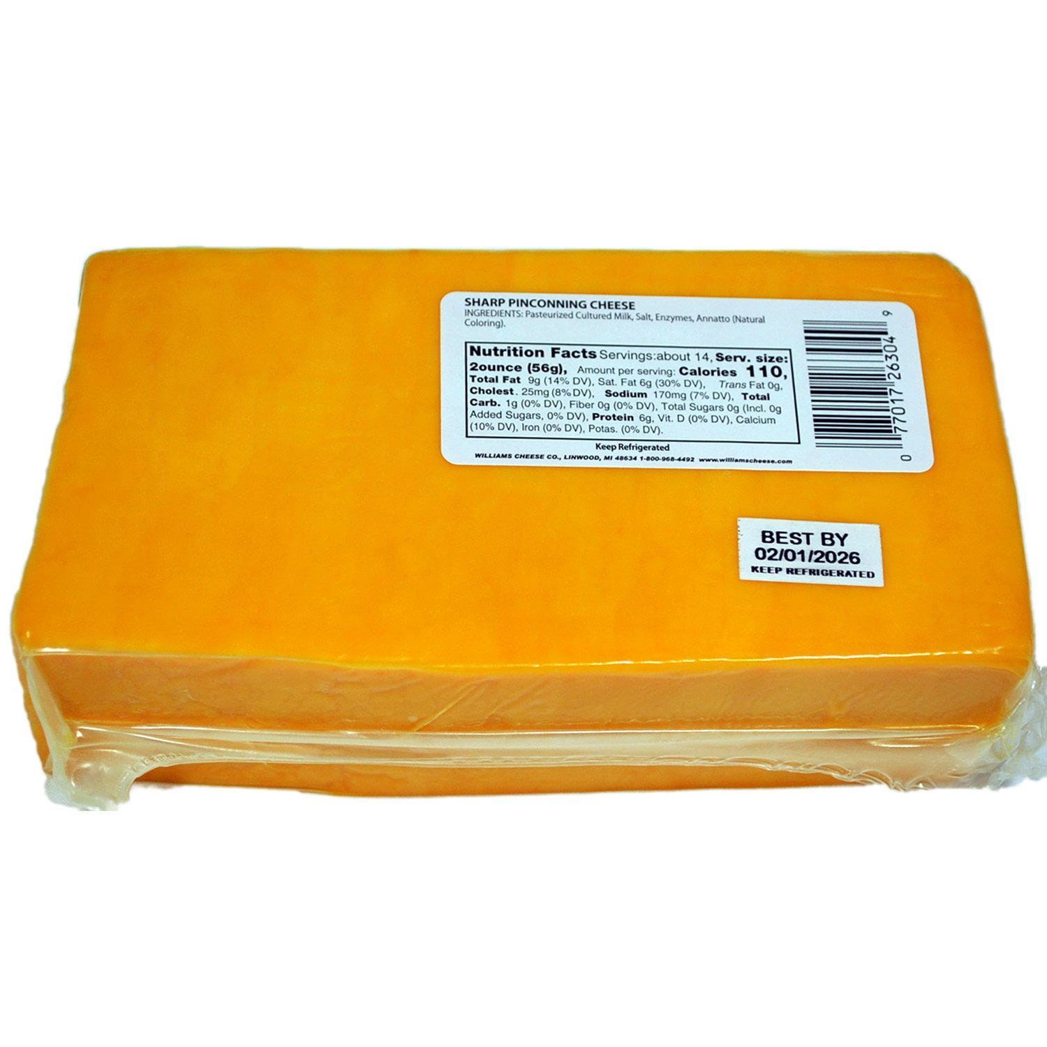 KlLLERBURNER　cheese Williams Sharp Pinconning Chunk Cheese, 1.75 lbs. - Samsclub.com
