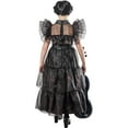thumbnail image 3 of Wednesday Rave'n Dress Kids Costume, 3 of 5
