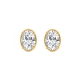 thumbnail image 2 of Lab Created Fancy Cut Diamond Stud Earrings in 14K Gold, 2 of 6