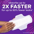 thumbnail image 3 of Always Radiant FlexFoam Overnight Pads, Unscented, Size 4, 48 ct., 3 of 10