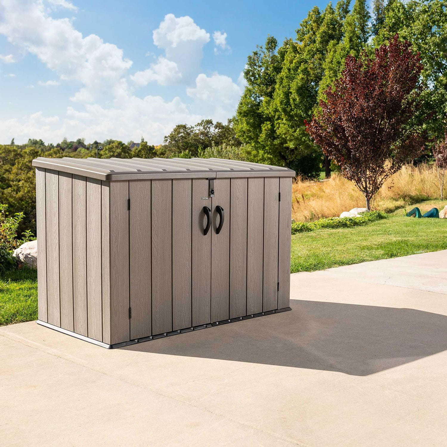 その他 lifetime Lifetime 75 cu. ft. Horizontal Storage Shed, Light Brown