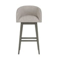 thumbnail image 3 of HH2 Home Upholstered Barrel Back Wood Adjustable Height Swivel Bar Stool, 3 of 19