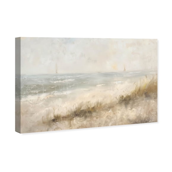 Early Morning on the Shore Coastal Canvas Print by Oliver Gal Prints