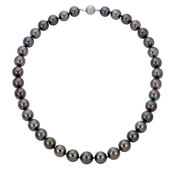 Graduated Cultured Tahitian Pearl Necklace in 18K Gold