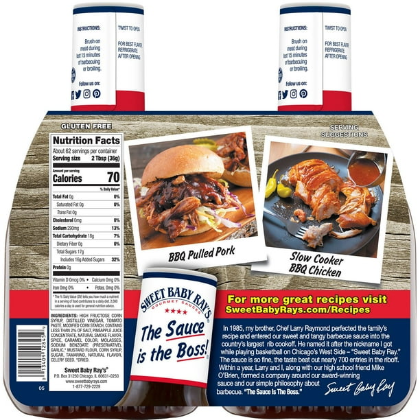 Sweet Baby Ray's, Sweet & Spicy Barbecue Sauce, 40 Oz Bottle