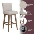 thumbnail image 5 of HH2 Home Parson Wood Adjustable Height Swivel Bar Stool, 5 of 20