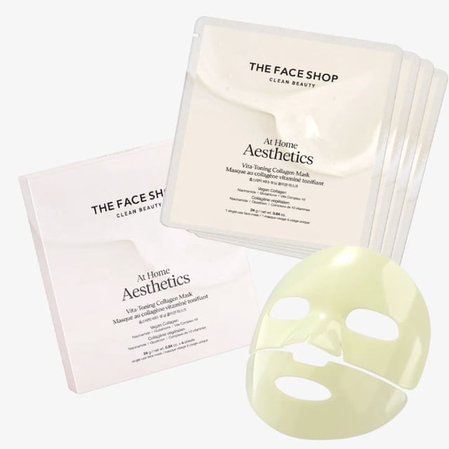 The Face Shop At Home Aesthetic Vita Toning Collagen Mask, 4 pk.
