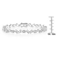 thumbnail image 3 of Lab Created White Sapphire Gemstone Tennis Bracelet in Sterling Silver, 3 of 3