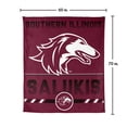 thumbnail image 7 of Logo Brands Southern Illinois Salukis 60"x70" Super Plush Blanket, 7 of 7