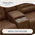thumbnail image 6 of Cole & Rye Signature Faux Leather 6-Piece Dual Power Sectional with Storage Console, 6 of 10
