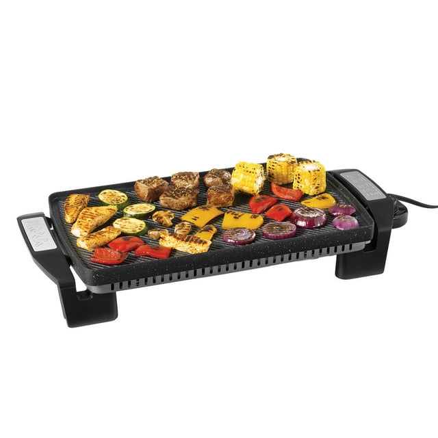 The Rock by Starfrit 16.5 In. x 9.75 In. Electric Reversible Grill/Griddle