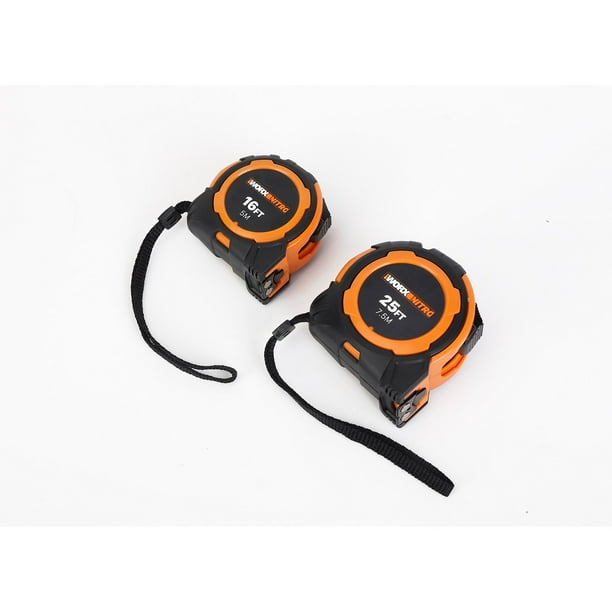 WORX 2Pk Double-sided Tape Measure with Magnetic Hook (16/25FT