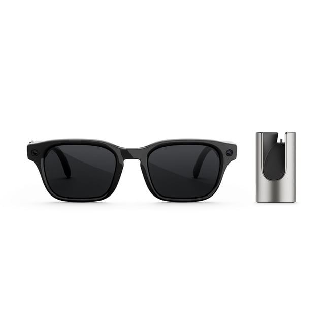 Meta Adventurer Glasses, Black, Transitions Grey Lenses + Charging Stand