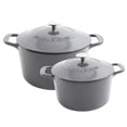 thumbnail image 2 of Martha Stewart 4-Quart and 7-Quart Enamel on Cast Iron Dutch Ovens, 2 Pack (Assorted Colors), 2 of 8