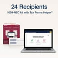 thumbnail image 2 of Adams® 4-Part 1099-NEC Tax Form Kit with Security Envelopes and Tax Forms Helper, 2024, 8.5 x 3.5, 3 Forms/Sheet, 24 Forms Total, 2 of 10