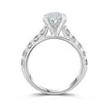 thumbnail image 4 of Lab Created Pear Cut Diamond Ring in 18K Gold, 4 of 9