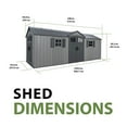thumbnail image 12 of Lifetime 20' x 8' Dual Entry Outdoor Storage Shed, Gray, 12 of 12