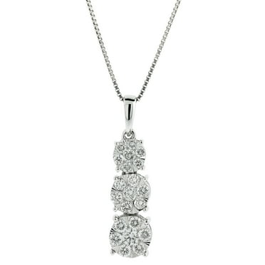 0.71 CT. T.W. Diamond Pendant Necklace in 14K Gold