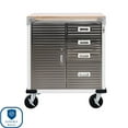 thumbnail image 3 of Seville Classics UltraHD 4-Drawer Rolling Cabinet, 28" W x 25" D x 34.5" H, 3 of 12