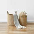 thumbnail image 4 of We Think Storage Round Jute Storage Basket with Handle, Set of 3, 4 of 14