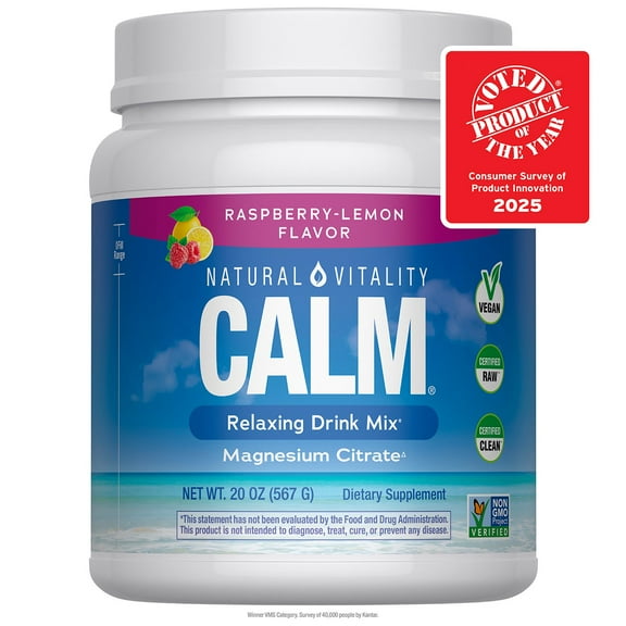 Natural Vitality CALM® Raspberry-Lemon Drink Mix, 20 oz.