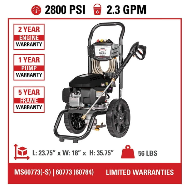 ※期間限定出品※ SIMPSON SA2000 SIMPSON MegaShot 60773 Pressure Washer, Black - Samsclub.com