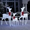 thumbnail image 1 of Member's Mark 3-Piece Pre-Lit Iced Twinkling Deer Family - White, 1 of 6