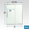 thumbnail image 5 of OVE Decors Bel 60" W x 78-3/4" H Frameless Soft-Close Sliding Shower Door, 5 of 9