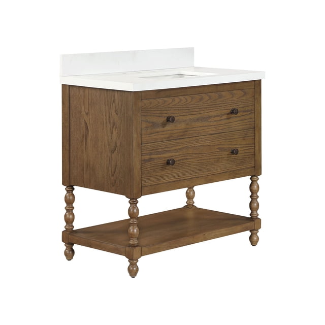 Member's Mark Bridgewater 36in or 48in Vanity, Smokey Oak Finish