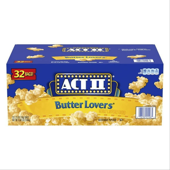 ACT II Butter Lovers Microwave Popcorn, 2.75 oz., 32 pk.