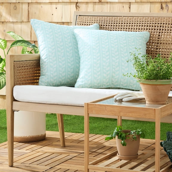 Martha Stewart Vineyard Vines Indoor/Outdoor Decorative Pillow, Set of 2, Choose Size