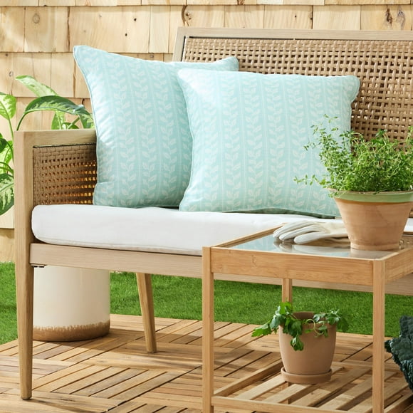 Martha Stewart Vineyard Vines Indoor/Outdoor Decorative Pillow, Set of 2, Choose Size