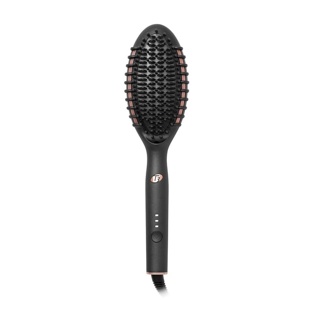 T3 Edge Hair Styling Brush in Black NIB T3 Edge Heated Smoothing and Styling Brush | LOOKFANTASTIC main image 4