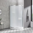 thumbnail image 3 of Breeze 32” x 32” x 77” Corner Shower Kit with Frosted Glass, Walls, Base and Hardware, 3 of 21