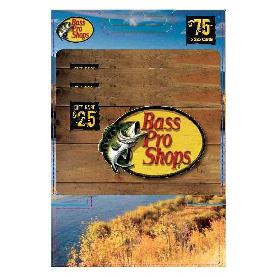 Bass Pro Shops $75 Gift Card Multi-Pack, x $25