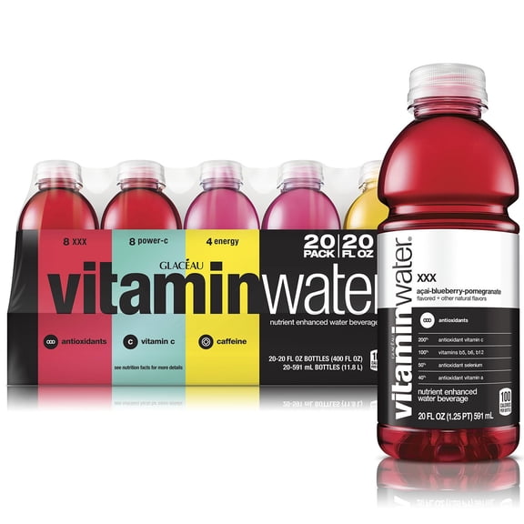 Glaceau Vitaminwater Variety Pack 20 fl. oz., 20 pk.