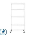 thumbnail image 3 of Seville Classics 5-Tier Steel Wire Shelving, 36” W x 14” D x 75.5” H, 3 of 10