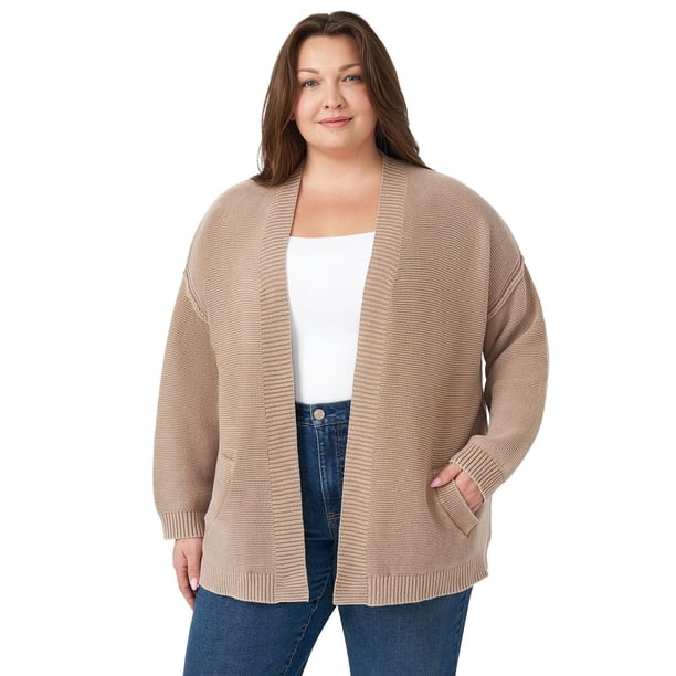 SEVEN BY SEVEN ニット カーディガン ベージュ 7×7 Seven7 Women's Open Knit Cardigan - Samsclub.com