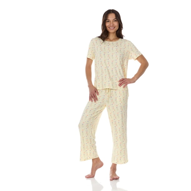 Flora Nikrooz 2 Piece Short Sleeve Capri PJ Set - Samsclub.com