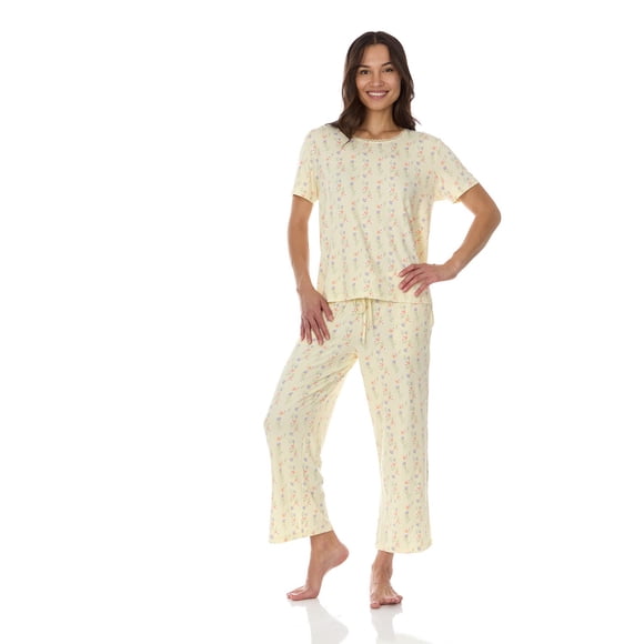 Flora Nikrooz 2 Piece Short Sleeve Capri PJ Set