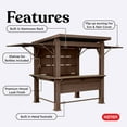 thumbnail image 6 of Keter 13.5' x 7.5' Signature Collection Resin Outdoor Bar Gazebo with Awning, 6 of 18