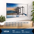 thumbnail image 7 of Mounting All Ultra Slim Large Full Motion Heavy-gauge Steel for TVs up to 90", 7 of 10