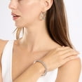 thumbnail image 5 of Hoop Earring and Bangle Bracelet Set in Sterling Silver, 5 of 8