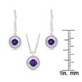 thumbnail image 7 of Round Cut Lab Created Gemstone Dancing Pendant & Earring Set in Sterling Silver, 7 of 8