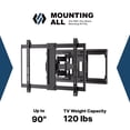 thumbnail image 2 of Mounting All Ultra Slim Large Full Motion Heavy-gauge Steel for TVs up to 90", 2 of 10