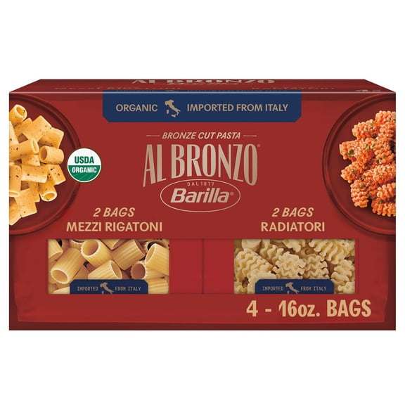 Al Bronzo by Barilla Organic Pasta, Variety Pack, 16 oz., 4 pk.