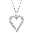 thumbnail image 2 of Round Cut Heart Diamond Pendant Necklace in 14K Gold, 2 of 5