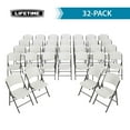 thumbnail image 2 of Lifetime Combo - 4 8' Commercial Grade Non-Nesting Folding Tables and 32 Folding Chairs, White Granite, 2 of 16