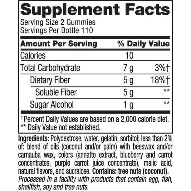 Vitafusion Fiber Well Sugar Free Gummy Vitamin Supplement
